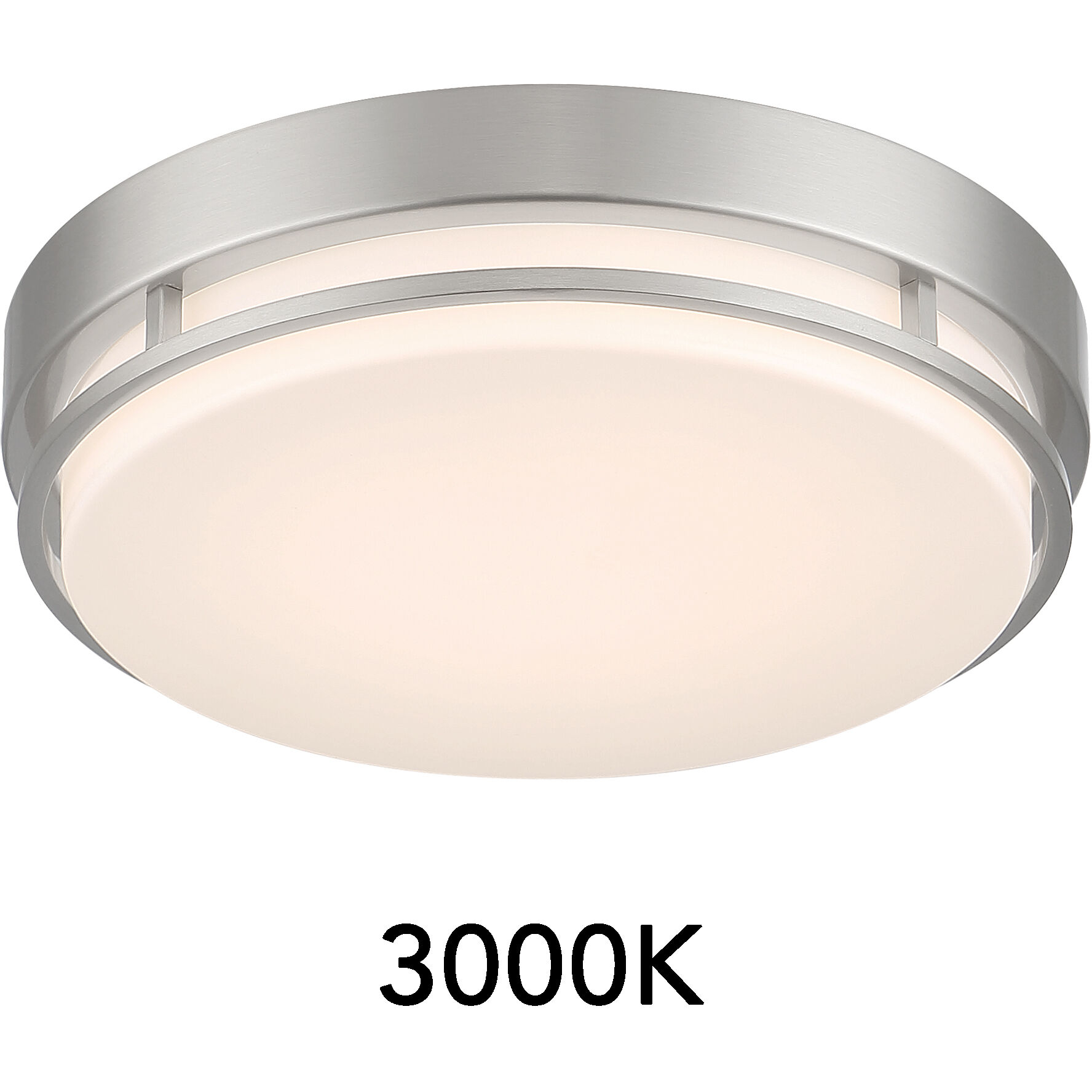 EnviroLite LED 10 inch Brushed Nickel Flush Mount Ceiling Light